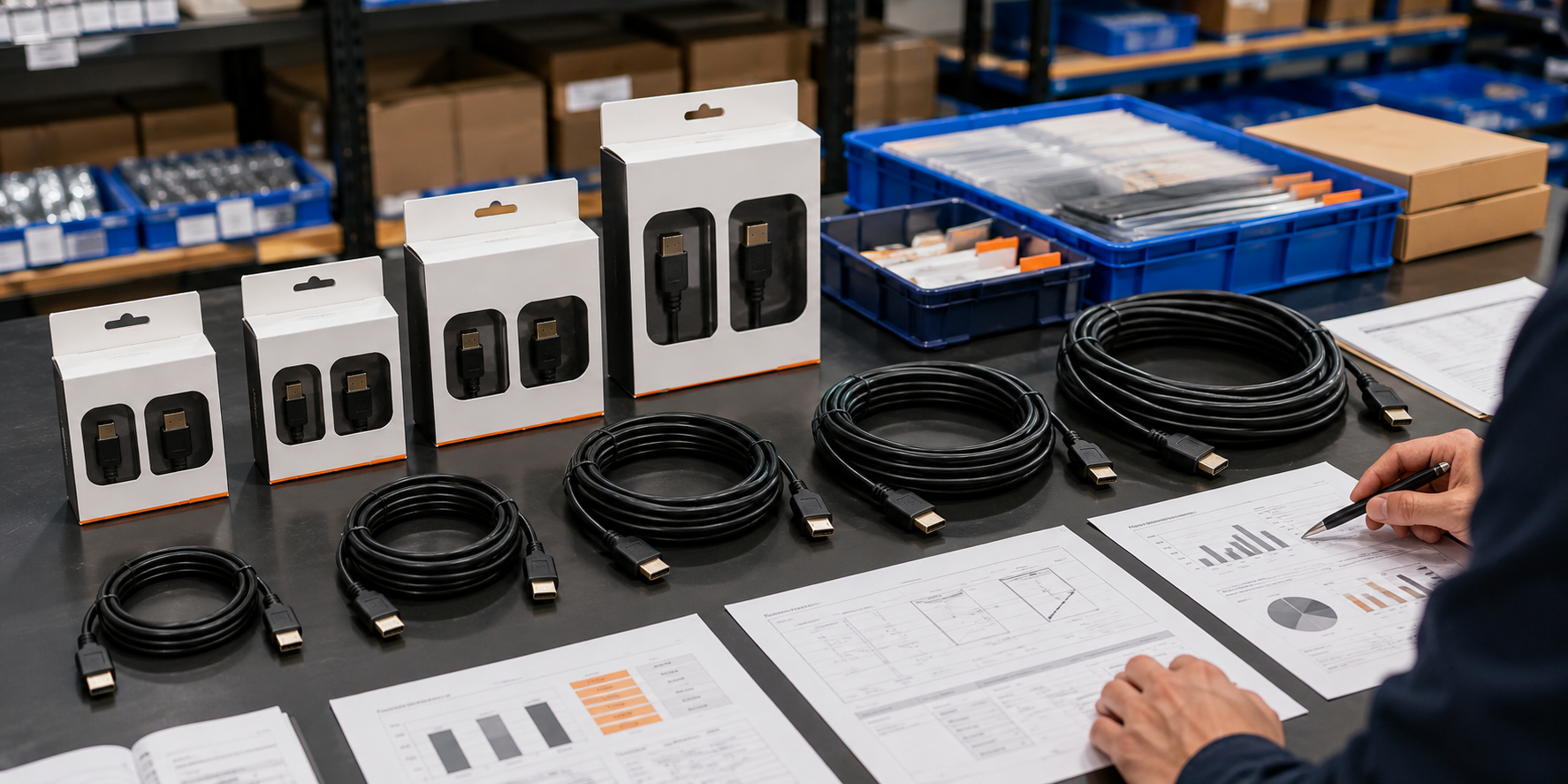 Business selection review for HDMI cable lengths and packaging